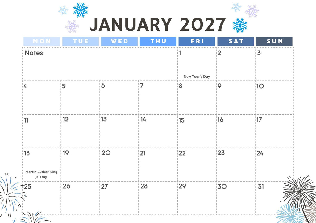 Back-to-School Digital Calendar 2026-2027