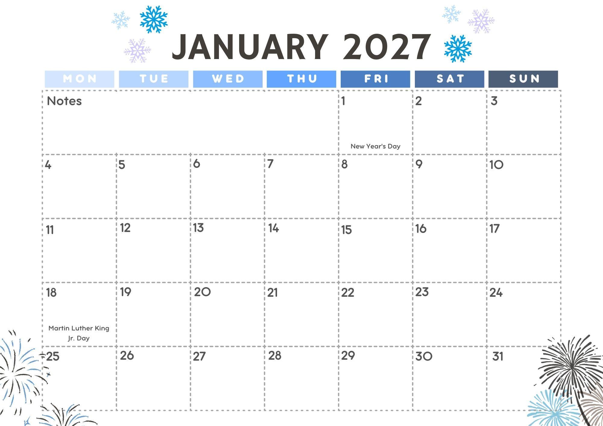 Back-to-School Digital Calendar 2026-2027