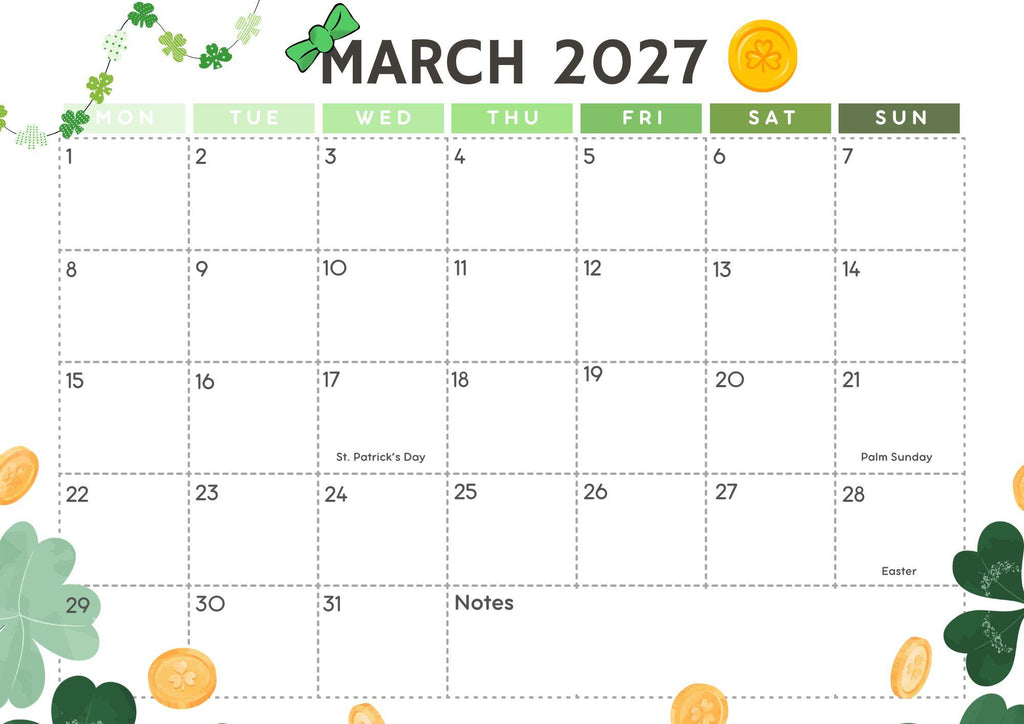 Back-to-School Digital Calendar 2026-2027