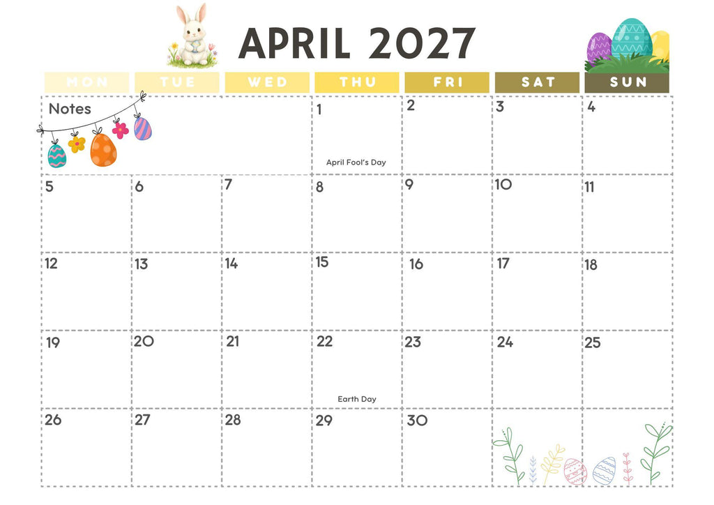 Back-to-School Digital Calendar 2026-2027