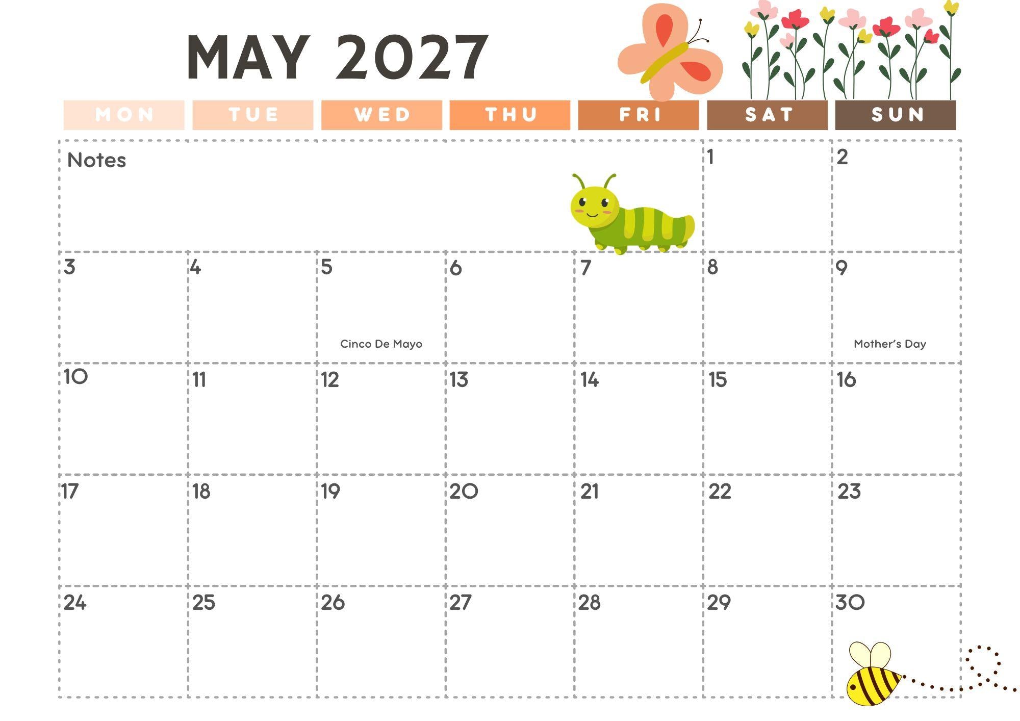 Back-to-School Digital Calendar 2026-2027