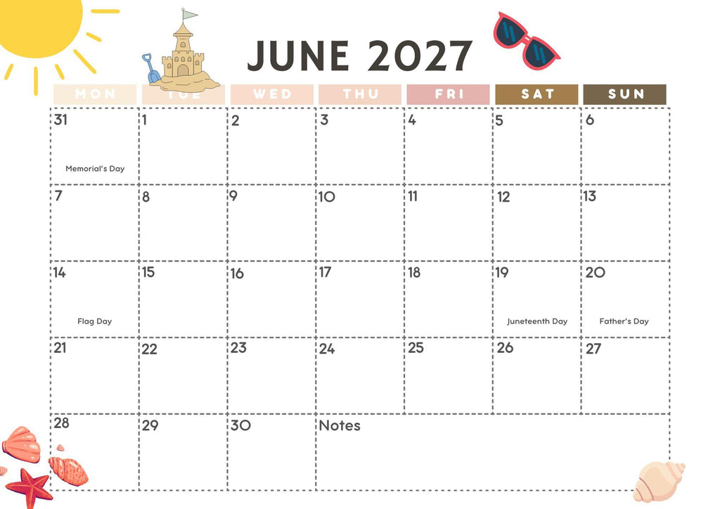 Back-to-School Digital Calendar 2026-2027