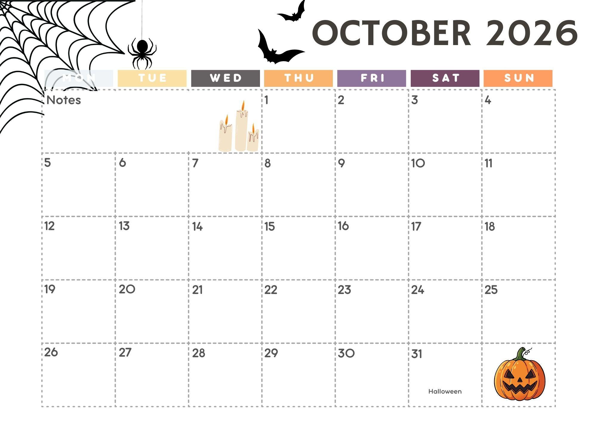 Back-to-School Digital Calendar 2026-2027